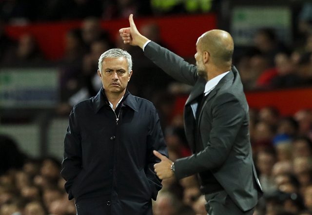 Jose Mourinho and Pep Guardiola (Martin Rickett/PA)