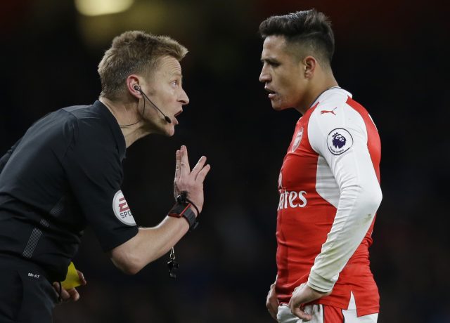 Mike Jones also had words with Sanchez (Alastair Grant/AP)