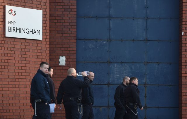 G4S staff leave HMP Birmingham after a disturbance at the prison