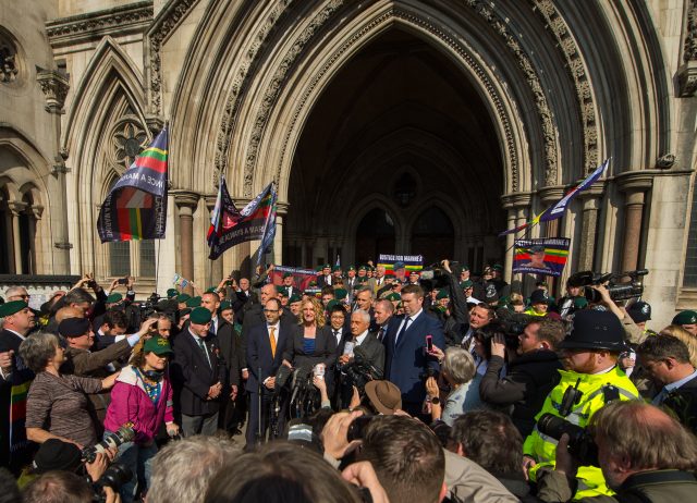 Claire Blackman outside the Royal Courts of Justice. (Dominic Lipinski/PA)