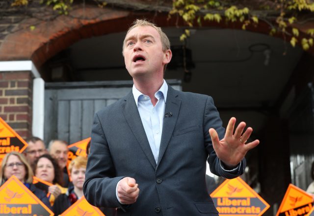 Liberal Democrat leader Tim Farron