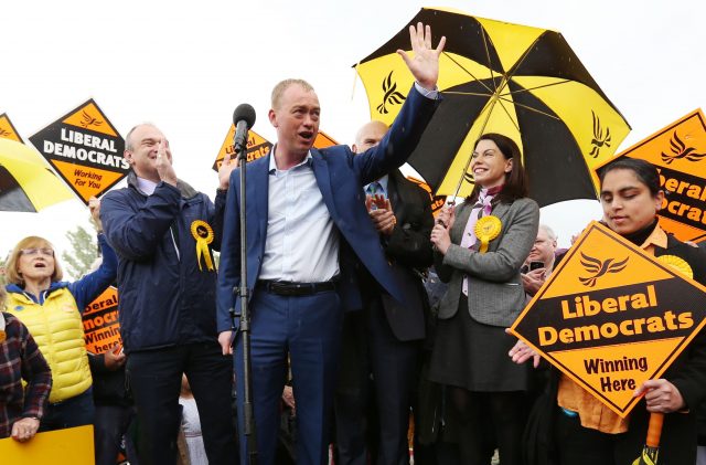 Lib Dem leader Farron confronted by angry pensioner over EU referendum