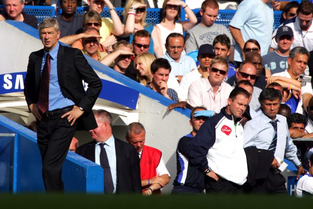 Arsenal manager Arsene Wenger and Chelsea boss Jose Mourinho in 2005 
