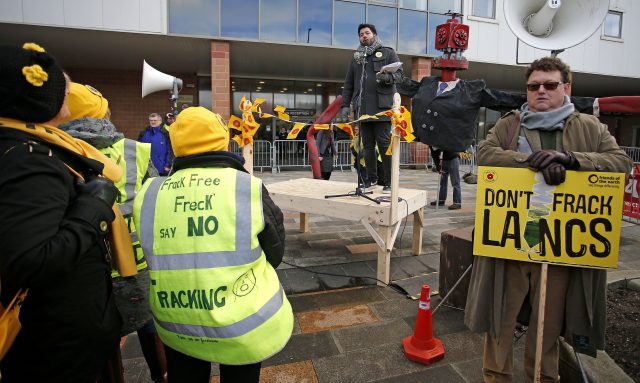 Anti-fracking protestors have been campaigning in Fylde (Peter Byrne/PA)