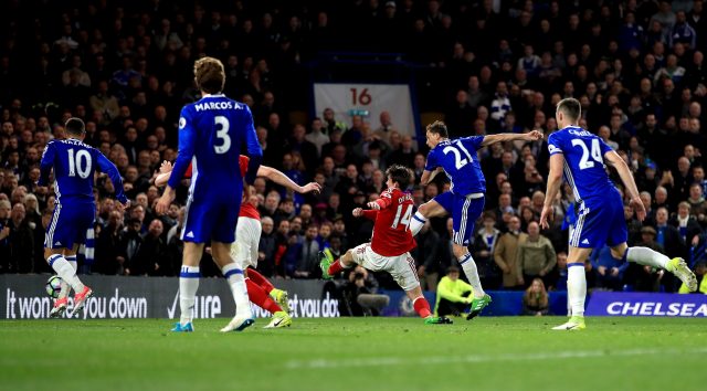 Nemanja Matic (21) scored Chelsea's third goal against Middlesbrough (John Walton/EMPICS)