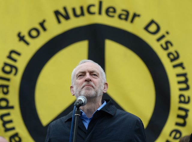 Mr Corbyn said he wanted a nuclear-free world (Anthony Devlin/PA)