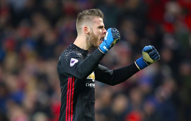Manchester United goalkeeper David De Gea celebrates