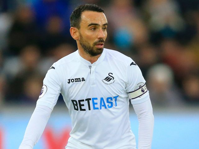 Leon Britton in action for Swansea