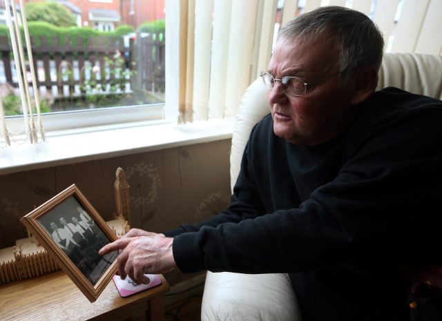 Terry Kilbride, whose brother John was killed by Ian Brady, at his home in Ashton Under Lyne, Manchester