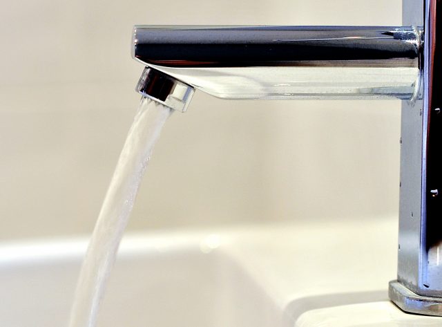 A generic view of water running from a tap