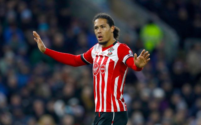 Virgil van Dijk calls for calm during a game