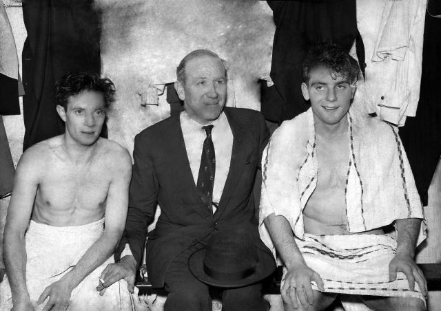 Duncan Edwards. right, played over 150 times for United