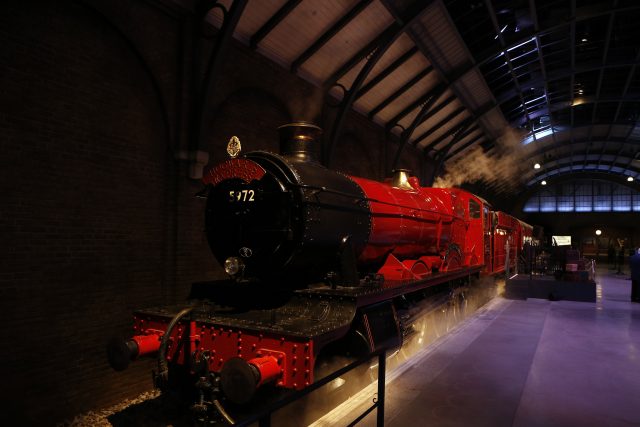 A less dangerous form of the Hogwarts Express on display at the Harry Potter Warner Bros Studio Tour (Steve Parsons/PA)