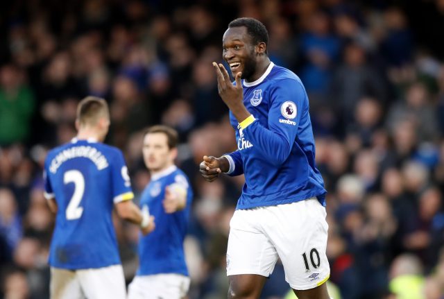 Lukaku celebrates his fourth goal against Bournemouth (Martin Rickett/PA)