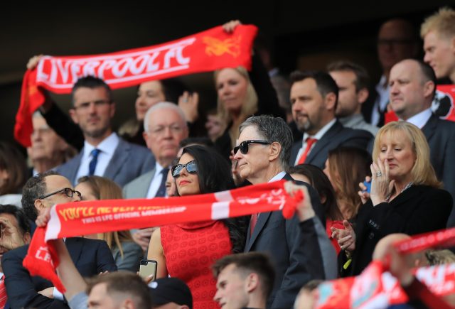 John W Henry in the stands at Liverpool's clash with Watford