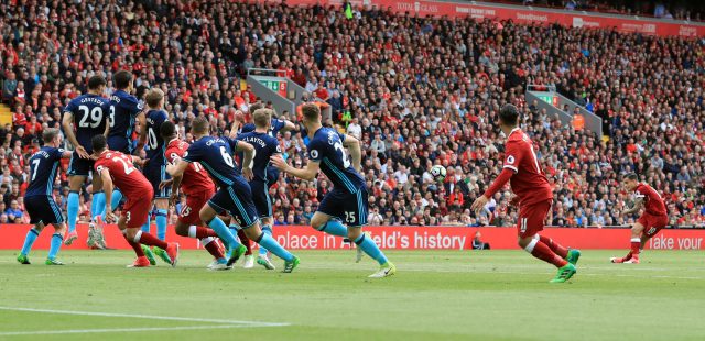 Philippe Coutinho scores for Liverpool