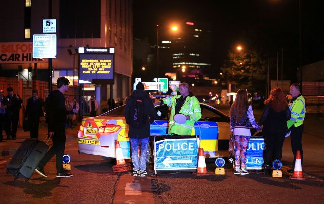 Emergency services at Manchester Arena (Peter Byrne/PA)