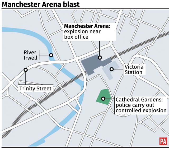 Map of blast scene