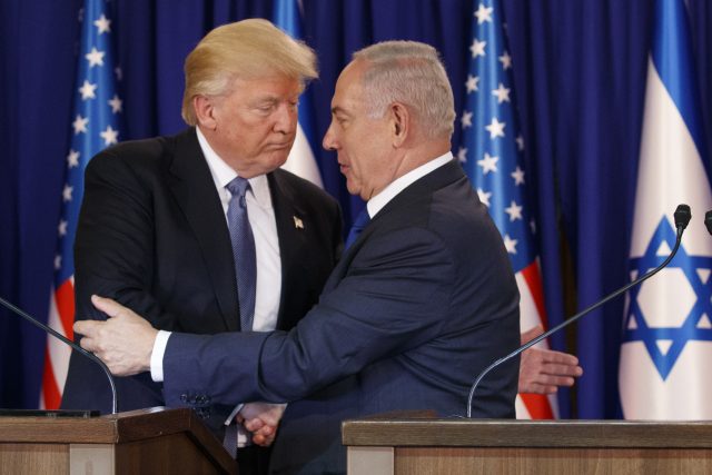 President Donald Trump with Israeli Prime Minister Benjamin Netanyahu. (Evan Vucci/AP)