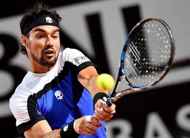 Italy's Fabio Fognini beat Andy Murray in the Italian Open