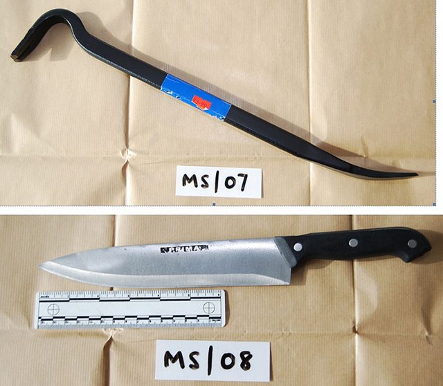 Weapons recovered when Zahid Hussain was arrested (West Midlands Police/PA)