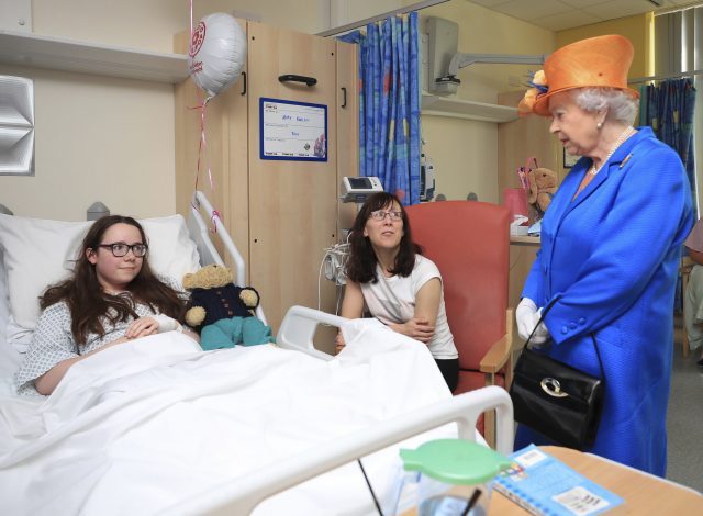 The Queen met Amy during a visit to the hospital (Peter Byrne/PA)