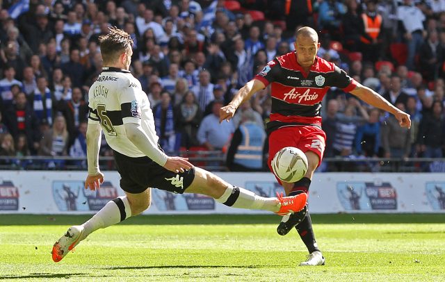 Bobby Zamora scores to send QPR into the Premier League (John Walton/PA)