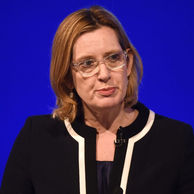 Amber Rudd suggested victory for Jeremy Corbyn would increase the risk of future atrocities (Joe Giddens/PA)