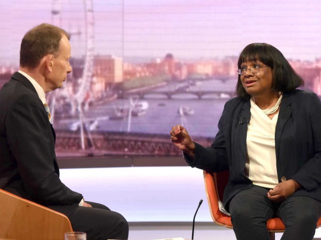 Shadow Home Secretary Diane Abbott on The Andrew Marr Show (BBC)