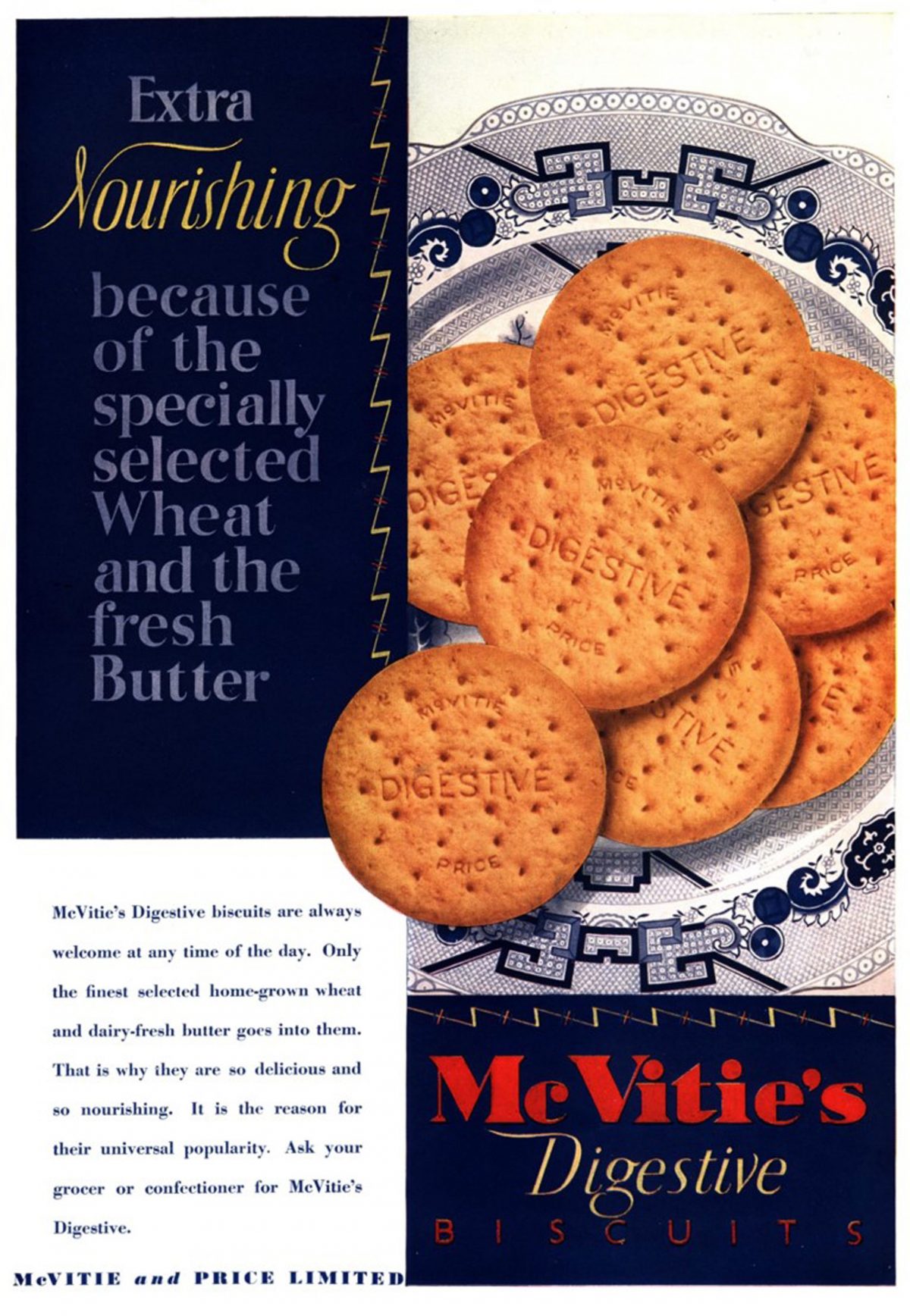 Evolution of digestive biscuit on show in adverts through the ages