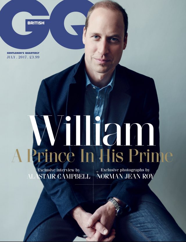 The Duke of Cambridge on the cover of GQ magazine 