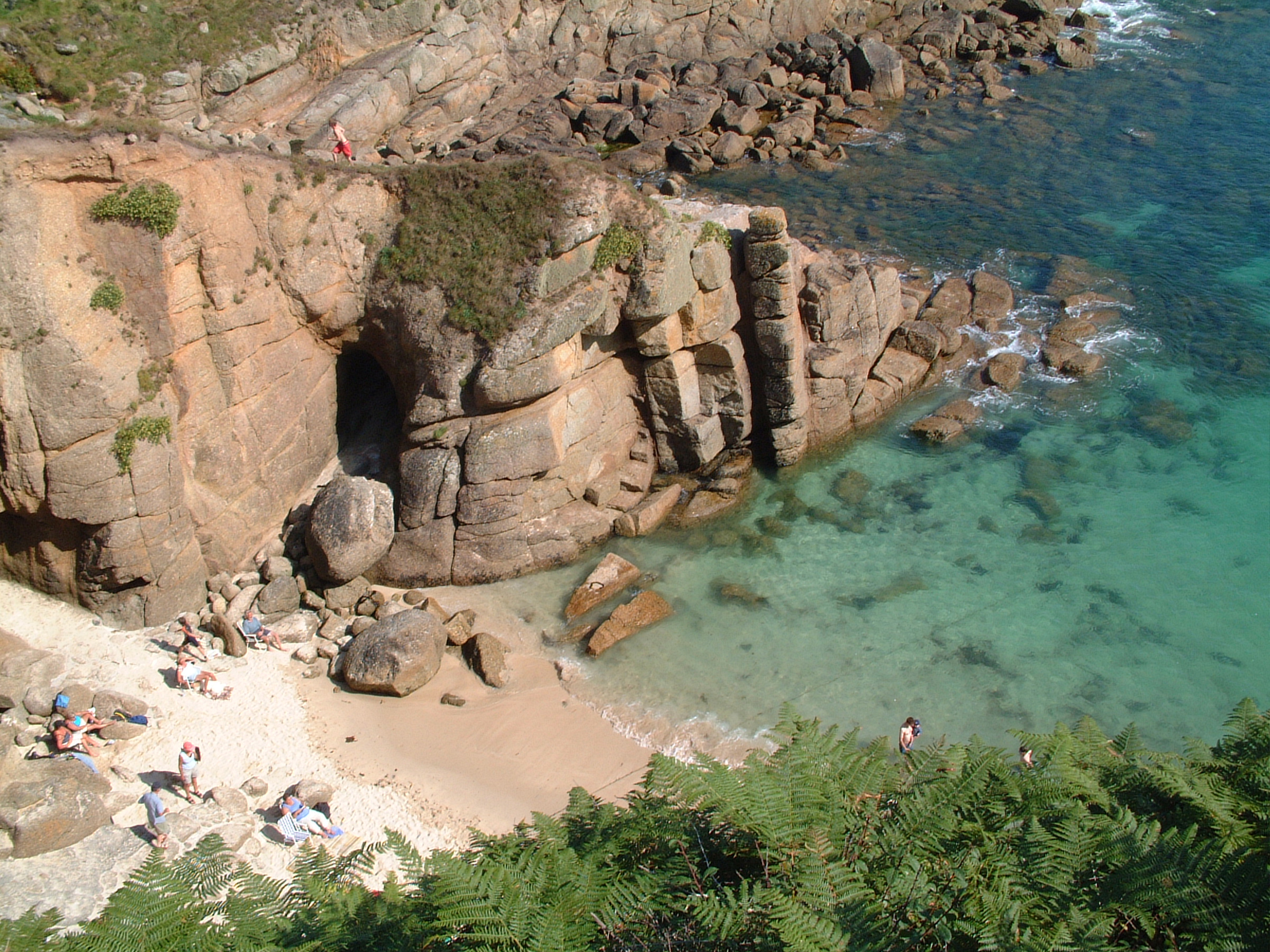 Looking down to Porthgwarra cove (John Griffin/PA)
