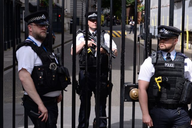 Police outside Downing Street