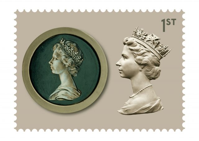 One of the new stamps showing work by Arnold Machin. (Royal Mail/PA)