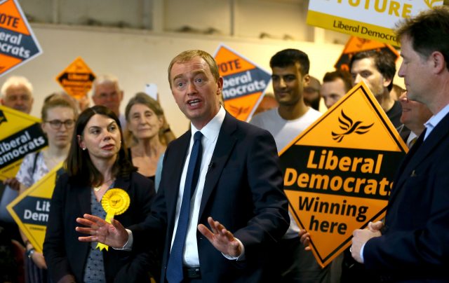 Tim Farron has called on Theresa May to root out the source funding of terror (Gareth Fuller/PA)