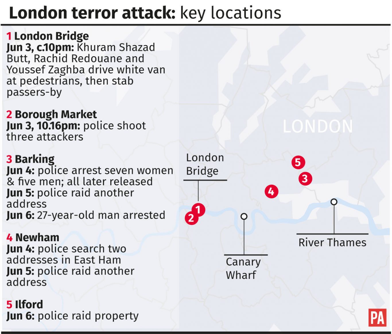 London terror attack: Key locations 