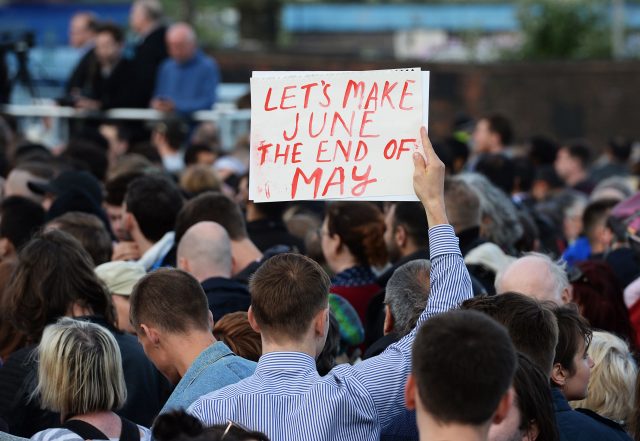 Supporters at a rally in Birmingham (Ben Birchall/PA)