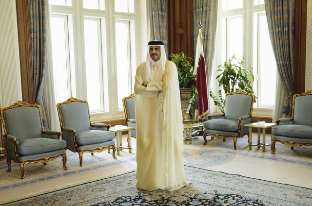 Qatar Emir Sheikh  Tamim bin Hamad Al-Thani  (Brendan Smialowski/Pool Photo via AP, File)