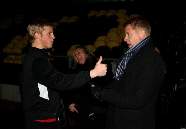 Kasper, left, and Peter Schmeichel