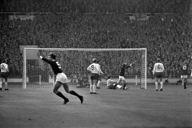 Denis Law sets Scotland on their way to victory