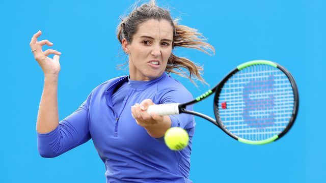 Laura Robson hits a forehand