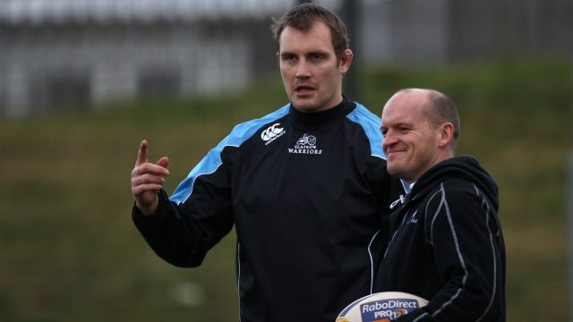 Gregor Townsend pictured with Alastair Kellock during his time in charge of Glasgow