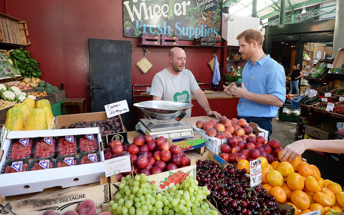 John market. Borough Market in past.