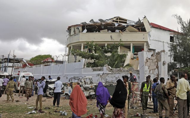 The scene after the blast. (AP)