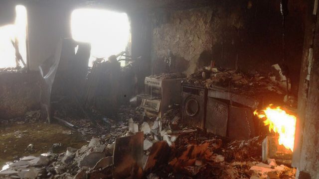 A picture shared on Twitter of the inside of a flat in Grenfell Tower (Declan Wilkes/PA)