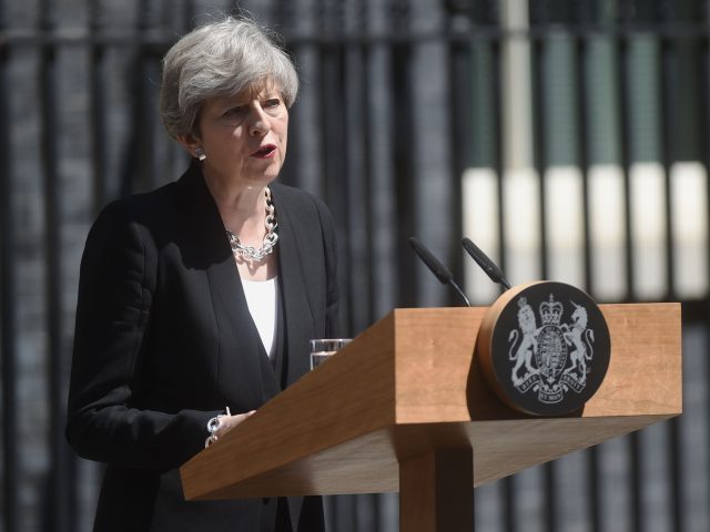 Mrs May condemned the 'insidious' attack (Lauren Hurley/PA)