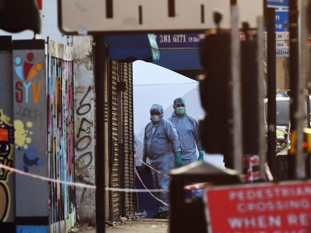 Police activity at the scene in Finsbury Park (Victoria Jones/PA)