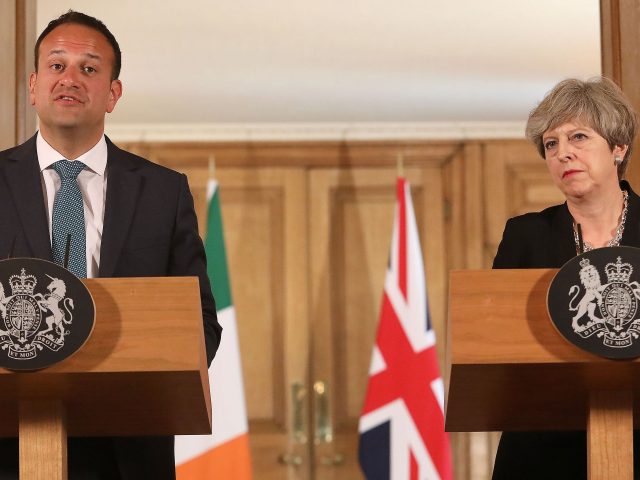 Taoiseach Leo Varadkar with Prime Minister Theresa May (Philip Toscano/PA)