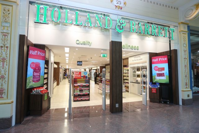 The Holland & Barrett store in the Trafford Centre in Manchester (Dave Thompson/PA)