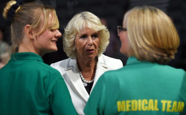Camilla meets medical staff